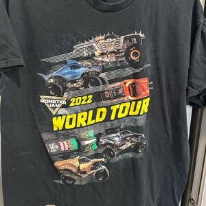 Monster Jam 2022 World Tour Black T-Shirt Extra large graphic tee